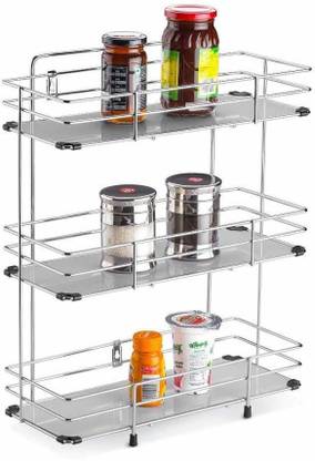 heet Containers Kitchen Rack Steel stainless steel 3 - Layer Modular Kitchen Rack Steel Kitchen Rack Steel Kitchen Rack