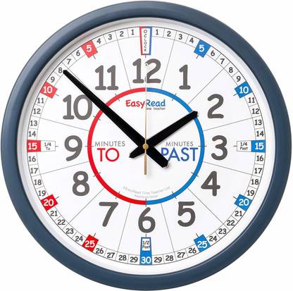 Easyread Time Teacher Children'S Wall Clock With Simple 3-Step Teaching System