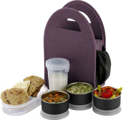 TILALA Purple Lunch Box Steel Container For Office Tiffin Box For School 5 Containers Lunch Box 5 Containers Lunch Box
