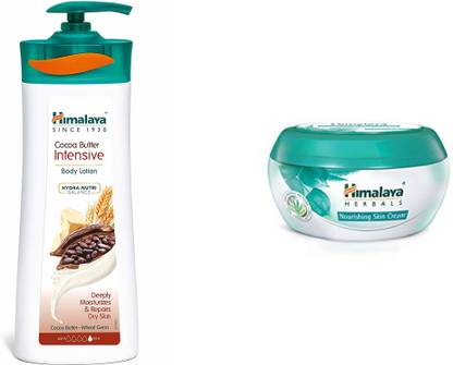 HIMALAYA Herbals Cocoa Butter Intensive Body Lotion 400ML + Nourishing Skin Cream 50ML