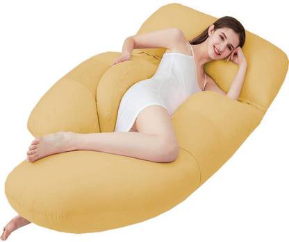 Angel Mommy Premium Full G-Shaped Body Pillow Microfibre Solid Pregnancy Pillow Pack of 1