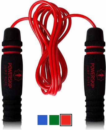 Epitomie Fitness Powerskip Jump Rope With Memory Foam Handles & Weighted Speed Cab Freestyle Skipping Rope