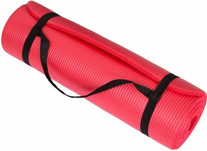 Wakeman Fitness Extra Thick Yoga Exercise Mat 71" X 24" X 0.5" Blue Red 12 mm Yoga Mat