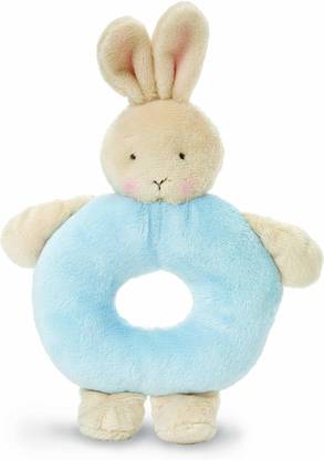 Bunnies by the Bay Bunny Ring Rattle Plush toy  - 15 cm