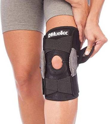 Mueller Sport Care Adustable Hinged Knee Brace ( Black, One Size) Knee Support