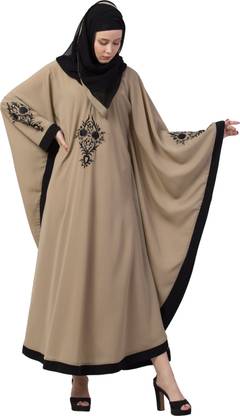 MRC Crepe Solid Abaya With Hijab