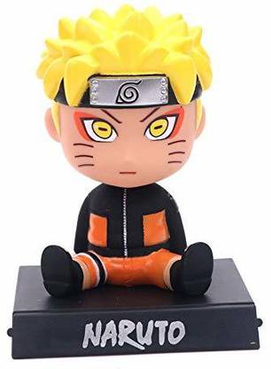 Trunkin Naruto Phone Holder Car Decoration Bobble Head Shaking Action Figure Bobblehead with Mobile Holder for Home and Car Interior (Multicolor)