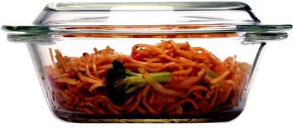 Femora Borosilicate Glass Microwave Safe Multipurpose Casserole, 700 ml Serve Casserole