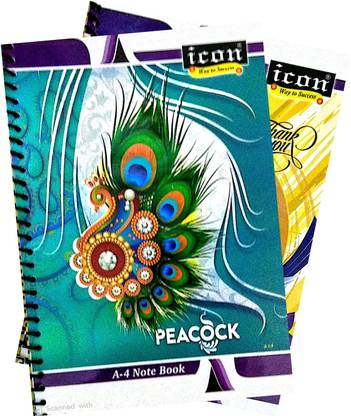ICON SPIRAL A4 Notebook RULED 140 Pages