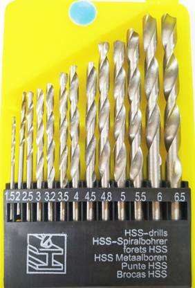 DUMDAAR 13 pc HSS drill bit set for drilling in Wood, Malleable Iron, Alumin, plastic