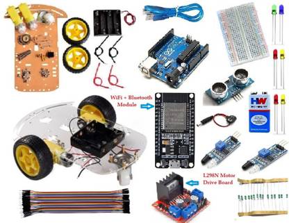 SKOOL PROJECT Based Wi-Fi Robot Car Project with Data Sheet and User Manual Automotive Electronic Hobby Kit