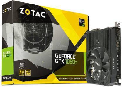 ZOTAC 1050TI 4 GB GDDR5 4 GB NVIDIA Chipset 64 bit 1366 MHz Graphics Card