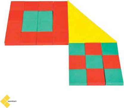 Square Drop Pythagoras Theorem by Small Square - Theorems - Mathematics - Geometry Brain Boosting Mathematical Activities for Age 5+ Years Old Kids - Do It Yourself Mathematics Activity Kit