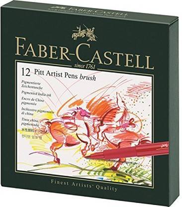 FABER-CASTELL Pitt Artist Pen B(Brush) Studio Box Of 12
