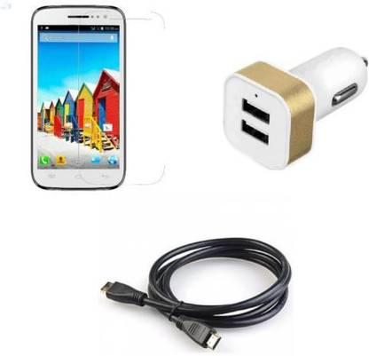 Mudshi Screen Protector Accessory Combo for Micromax Canvas HD A116