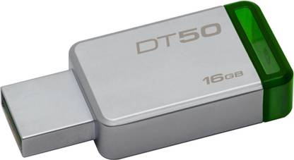 KINGSTON Metal USB Flash Drive DT50 16 GB Pen Drive Compatible with Laptop, Audio Player, Desktop Computer, Television, Netbook USB 2.0, USB 3.0, USB 3.1 Metal Case