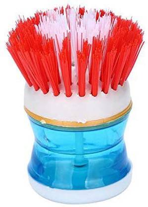 DARBAR ONLINE Cleaning Brush with Soap Dispenser for Kitchen, Sink, Dish Washer Scrub Pad, Scrub Sponge, Sponge Wipe