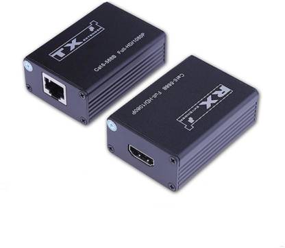 microware 1080P HDMI Extender by CAT 5E/CAT 6 RJ45 Ethernet 30m (1080p) Media Streaming Device
