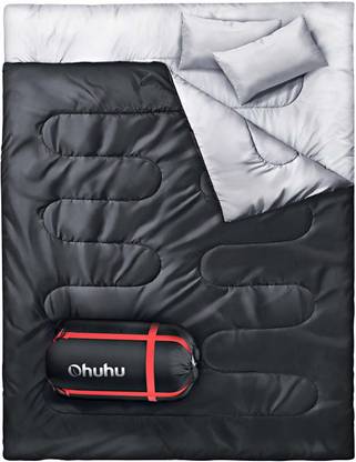 Ohuhu Double Sleeping Bag With 2 Pillows Sleeping Bag