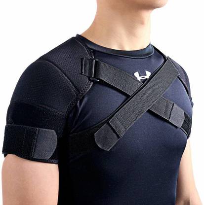 Kuangmi Large : Double Shoulder Support Brace Strap Wrap Shoulder Support
