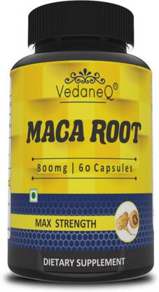 VedaneQ Maca Root extract 800mg Supplement 60 Vegetarian capsules