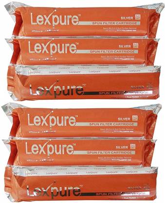 Lexpure Silver spun filter cartridge pack of 6 120 gm Solid Filter Cartridge