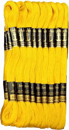 ANCHOR 25 Cross Stitch Cotton Embroidery Thread Floss/Skein Solid Color, #0291`