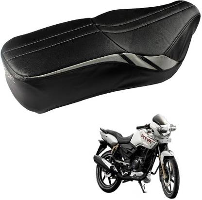 elegant Apache RTR 180-Bolt-Sports-Black & Silver Single Bike Seat Cover For TVS Apache RTR 180