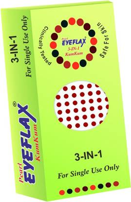 PEARL EYEFLAX Kumkum Bindi Light Maroon Round Box with 15 Flaps LMR 7.5 (Light Maroon) Forehead Maroon Bindis