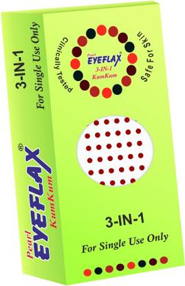 PEARL EYEFLAX Kumkum Bindi Light Maroon Round Box with 15 Flaps LMR 8 (Light Maroon) Forehead Maroon Bindis