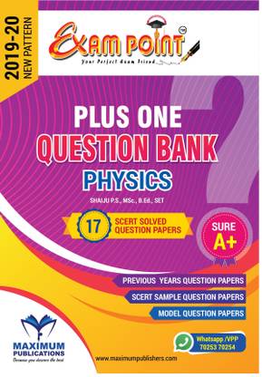 PLUS ONE PHYSICS QUESTION BANK For Kerala Syllabus ,HSE ,VHSE,Open School Students