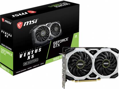 MSI GeForce GTX 1660 Ti VENTUS XS 6G OC GDDR6 6 GB NVIDIA Chipset 192 bit 1830 MHz Graphics Card
