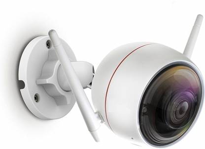 HIKVISION EZVIZ ezGuard AED 1080p Wireless Wi-Fi Security Camera with Remote Activated Alarm System and Pre-Installed 16GB Micro SD Card (White) Security Camera