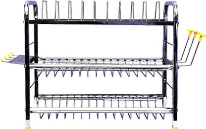 FORTUNE BLU Dish Drainer Kitchen Rack Steel Kitchen Dish Rack Plate Cutlery Stand/Kitchen Utensils Rack For Modern Kitchen