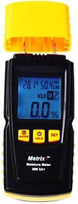 Matrix Digital Meter use for woods, un specified items like bamboo, paper pulp, leather, tea, Jute, packed food, building materials, building walls and some Ayurveda medicine & plants Model No. MM-2A+ Pin-Type Digital Moisture Measurer