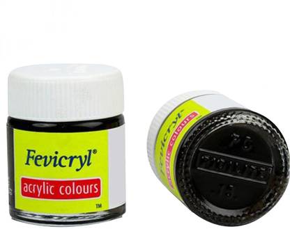 Pidilite Fevicryl Acrylic Colours BLACk Set of 10