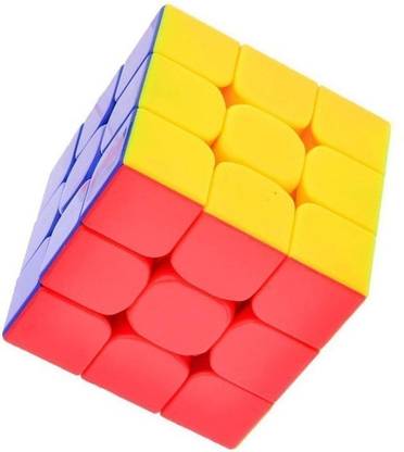 3 Jokers High Speed Stickerless 3x3 Magic Cube (Multicolor)