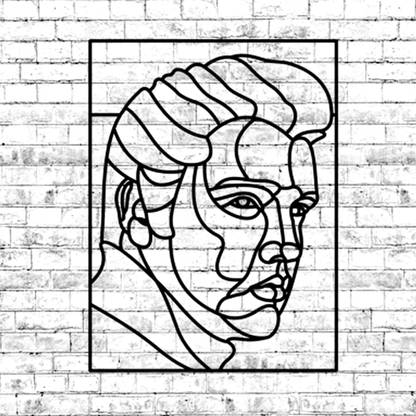 SHEZ The 3D Wall Art Elvis presley face wall decor 53(Black)Suitable for Living Room,Foyer,Bedroom,Hallway