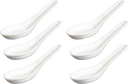 Delite ACRYLIC 6 SOUP SPOONS Plastic Soup Spoon Set