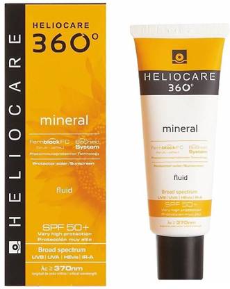 Heliocare Sunscreen - SPF 50 PA+ 360 Mineral Fluid SPF50+ 50ml
