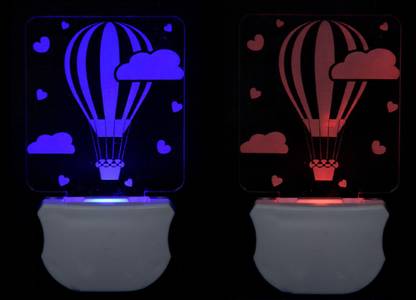Shivani The Hot Air Balloon 3D illusion Led Night Lamp comes with 7 Multicolor (Po2) Night Lamp