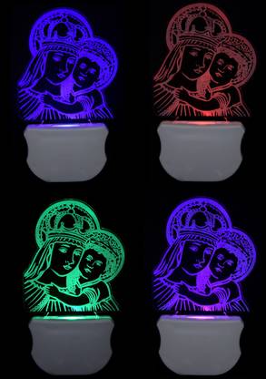 DecorEZ The Mother Mary 3D illusion Night lamp (PO4), Night Lamp