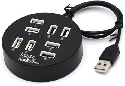 Etake Circular 8 Port USB 2.0 Splitter Portable Round Hub USB Hub