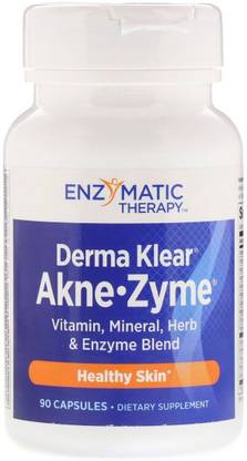Enzymatic Therapy Derma Klear Akne • Zyme, Healthy Skin, 90 Capsules