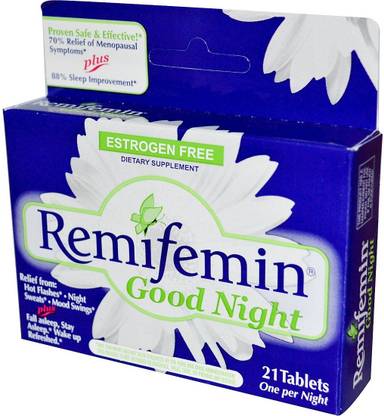 Enzymatic Therapy Remifemin, Good Night, 21 Tablets