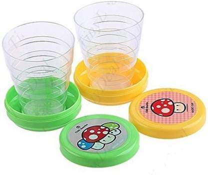prisma collection Pack of 2 Plastic Folding Collapsible Magic Cup for Magic Tricks (Set of 2 )