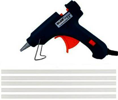 GUNSTICK Glue Gun Black 20W with 5 transparent glue stick Standard Temperature Corded Glue Gun