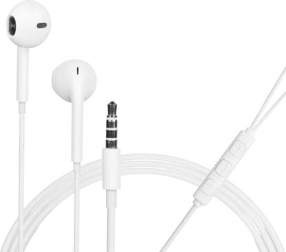 Hitage in-Ear Earphone Wired Headset with Mic & Call Ans.Button (White) Wired