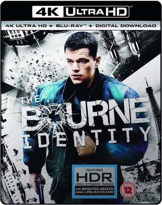 The Bourne Identity (4K UHD + Blu-ray + Digital Download) (2-Disc Set) (Foil Slipcase Packaging + Region Free) (Fully Packaged Import)