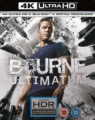 The Bourne Ultimatum (4K UHD + Blu-ray + Digital Download) (2-Disc Set) (Foil Slipcase Packaging + Region Free) (Fully Packaged Import)